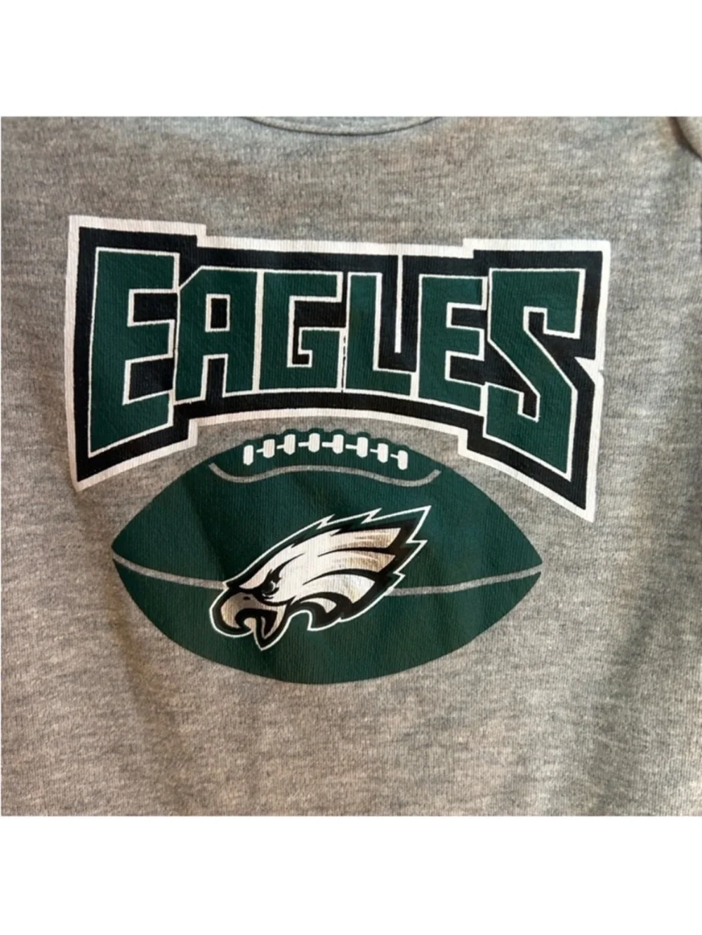NFL Eagles Grey Baby One-Piece Bodysuit